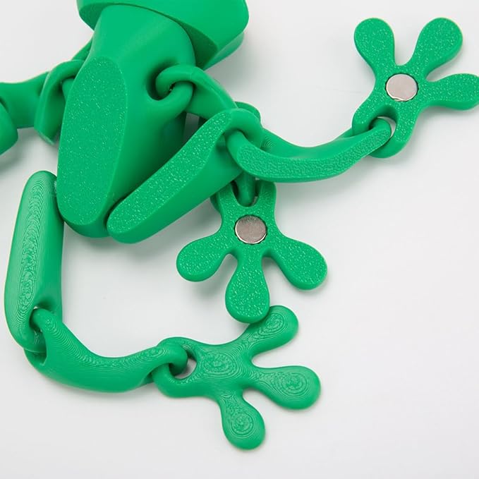🐸✨2025 Trending 3D Magnetic Frog Figurine with Movable Joints, Fun Decorative Fridge Magnet, Perfect for Cabinet,